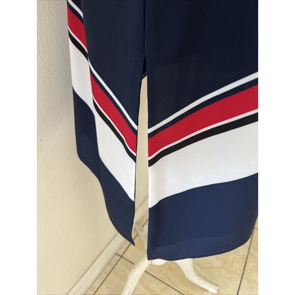 Joie Size Small Color-blocked Nautical EDYTE Dress Asymmetric Hem Navy $348 NEW - Picture 10 of 15